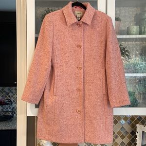 LL Bean Pink Tweed Coat